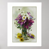 フラワー絵画ズバイポールデロンプレファインアートプリント ポスター (正面)