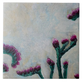 フラワー絵画ズ タイル