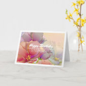 フラワー絵画ズ |名前をカスタムする誕生日 カード (黄色い花)