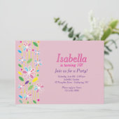 フラワー縁ど招待状 招待状 (スタンド正面)