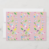 フラワー縁ど招待状 招待状 (裏面)