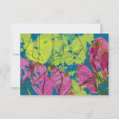 フラワー色彩の鮮やかズバーバー（ユダヤ教の）バル・ミツバースター招待状 招待状 (裏面)