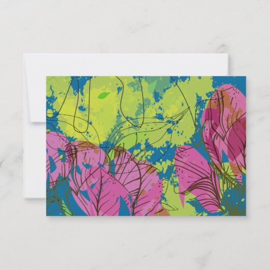 フラワー色彩の鮮やかズバーバー(ユダヤ教の)バル・ミツバースター招待状 招待状 (裏面)