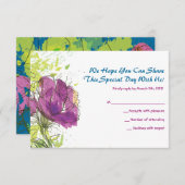 フラワー色彩の鮮やかズバーバー（ユダヤ教の）バル・ミツバースター招待状 招待状 (正面/裏面)