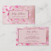 フラワー花びらバラゴールドフォイルの名刺 名刺 (正面/裏面)