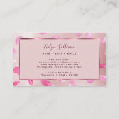 フラワー花びらバラゴールドフォイルの名刺 名刺 (裏面)