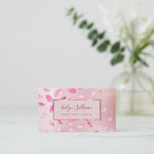 フラワー花びらバラゴールドフォイルの名刺 名刺 (スタンド正面)