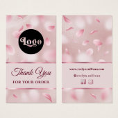 フラワー花びらフェイクフォイルのパッケージインサート (正面&裏面)