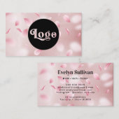 フラワー花びらフェイクフォイルのロゴ名刺 名刺 (正面/裏面)