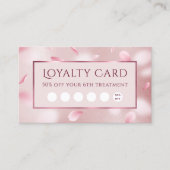 フラワー花びらフェイクフォイルロイヤリティカード 名刺 (正面)