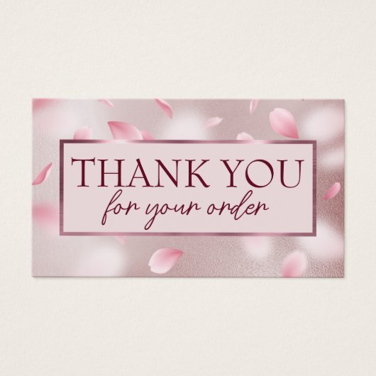 フラワー花びらフェイクフォイル割引カード (正面)