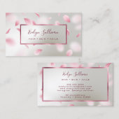 フラワー花びらフェイクフォイル名刺 名刺 (正面/裏面)