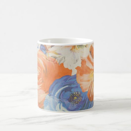 フラワー花びら鮮やか- Flower Art コーヒーマグカップ (中央)