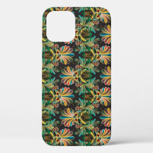 フラワー華美ラグジュアリー壁紙 iPhone 12ケース