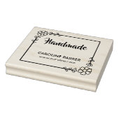 フラワー葉フレーム手作り名前をカスタムするゴムセット ラバースタンプ (スタンプ)