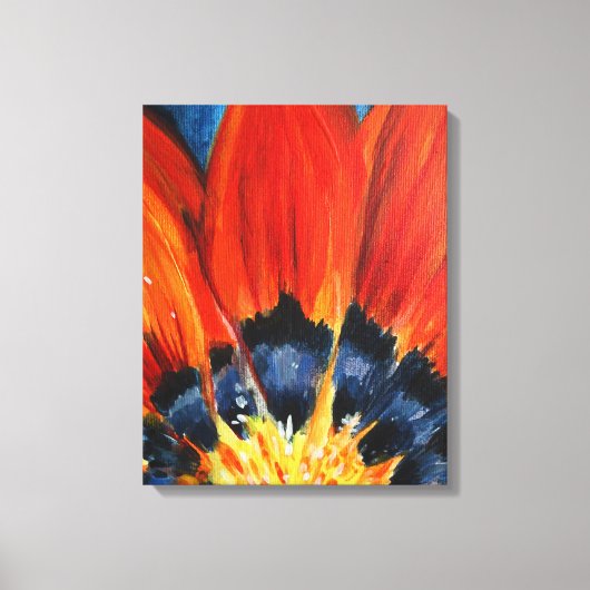 フラワー葉絵画ズのウォールアート キャンバスプリント (正面)
