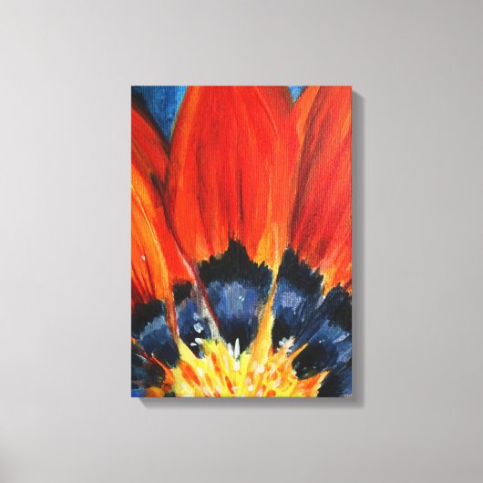 フラワー葉絵画ズのウォールアート キャンバスプリント (正面)
