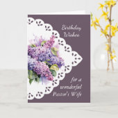 フラワー薄紫ブーケパスターズ妻誕生日カード カード (黄色い花)