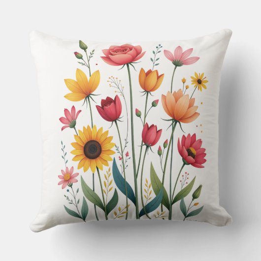 フラワー装飾用クッション – リビングルーム&ベッドルームデコール クッション (裏面)