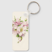 フラワー詩引用文デジタルイメージキーチェーン キーホルダー (裏面)