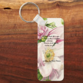 フラワー詩引用文デジタルイメージキーチェーン キーホルダー (正面)