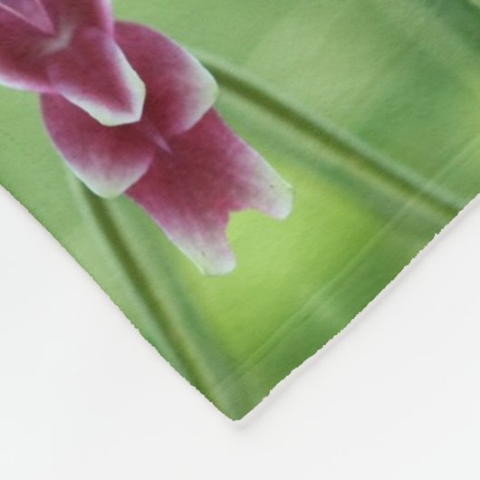 フラワー赤と白ペア抽象芸術アート フリースブランケット (角)