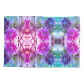 フラワー赤と白ペア抽象芸術アート 枕カバー (裏面)