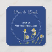 フラワー金ゴールドハニカムハチミート名刺 スクエア名刺 (裏面)