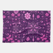 フラワー開花フェアリーコアパターン キッチンタオル (横)