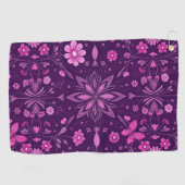 フラワー開花フェアリーコアパターン ゴルフタオル (横)