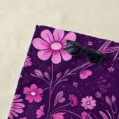 フラワー開花フェアリーコアパターン ビーチタオル (インサイチュ)