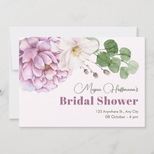 フラワー開花 招待状 (正面)