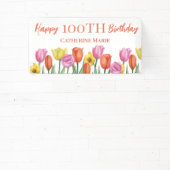 フラワー100歳の誕生日  横断幕 (インサイチュ)