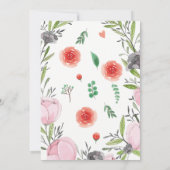 フラワー1st誕生日招待状、ガール1st誕生日 招待状 (裏面)