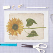 フラワー34黄色ひまわり切り離しティッシュペーパー 薄葉紙 (クラフト)