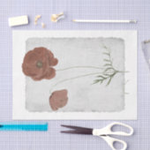 フラワー35ポピー・デコページティッシュペーパー 薄葉紙 (クラフト)