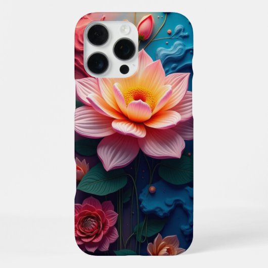 フラワー アブストラクト iPhoneケース (裏面)