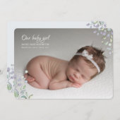 フラワー·ウィスパーズ·フォト·バース·アナウンス 招待状 (正面/裏面)