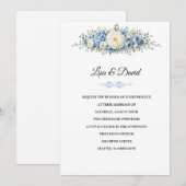 フラワー ウェディング インビテーション (正面/裏面)