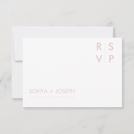 フラワー ウェディング インビテーション RSVP カード (裏面)