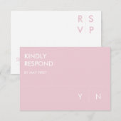 フラワー ウェディング インビテーション RSVP カード (正面/裏面)