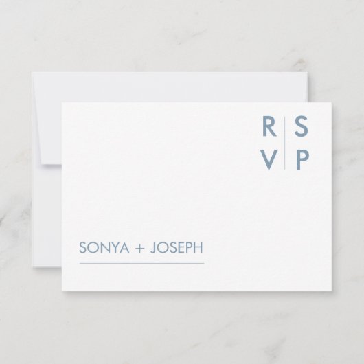 フラワー ウェディング インビテーション RSVP カード (裏面)