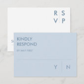 フラワー ウェディング インビテーション RSVP カード (正面/裏面)