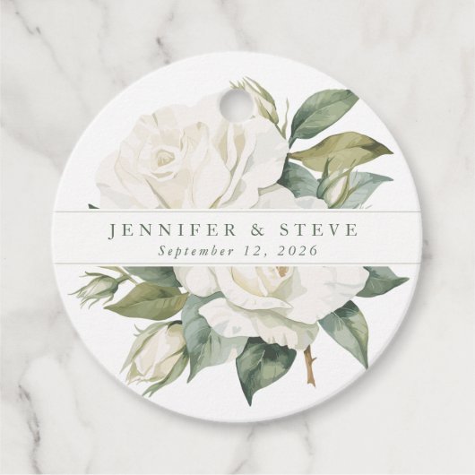 フラワー ウェディング サークル ギフト タグ (正面)