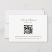 フラワー ウェディング モノグラム クレスト RSVP カード (正面)