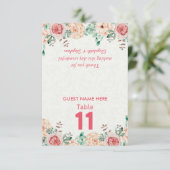 フラワー ウェディング 席次表 テーブル ナンバー / エスコート 招待状 (スタンド正面)