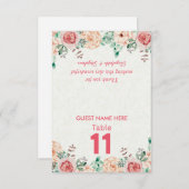 フラワー ウェディング 席次表 テーブル ナンバー / エスコート 招待状 (正面/裏面)