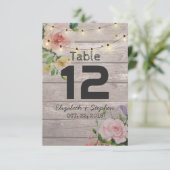 フラワー ウェディング 席次表 テーブル ナンバー / エスコート 招待状 (スタンド正面)
