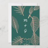 フラワー ウェディング 招待状 アート (裏面)