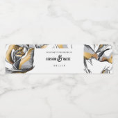 フラワー ウォーター ボトル ラベル (シングルラベル)